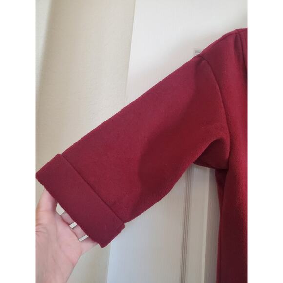 Special ES Style Wool Blend Maroon Academic Short Peacoat Jacket, Women's Small - Picture 5 of 12